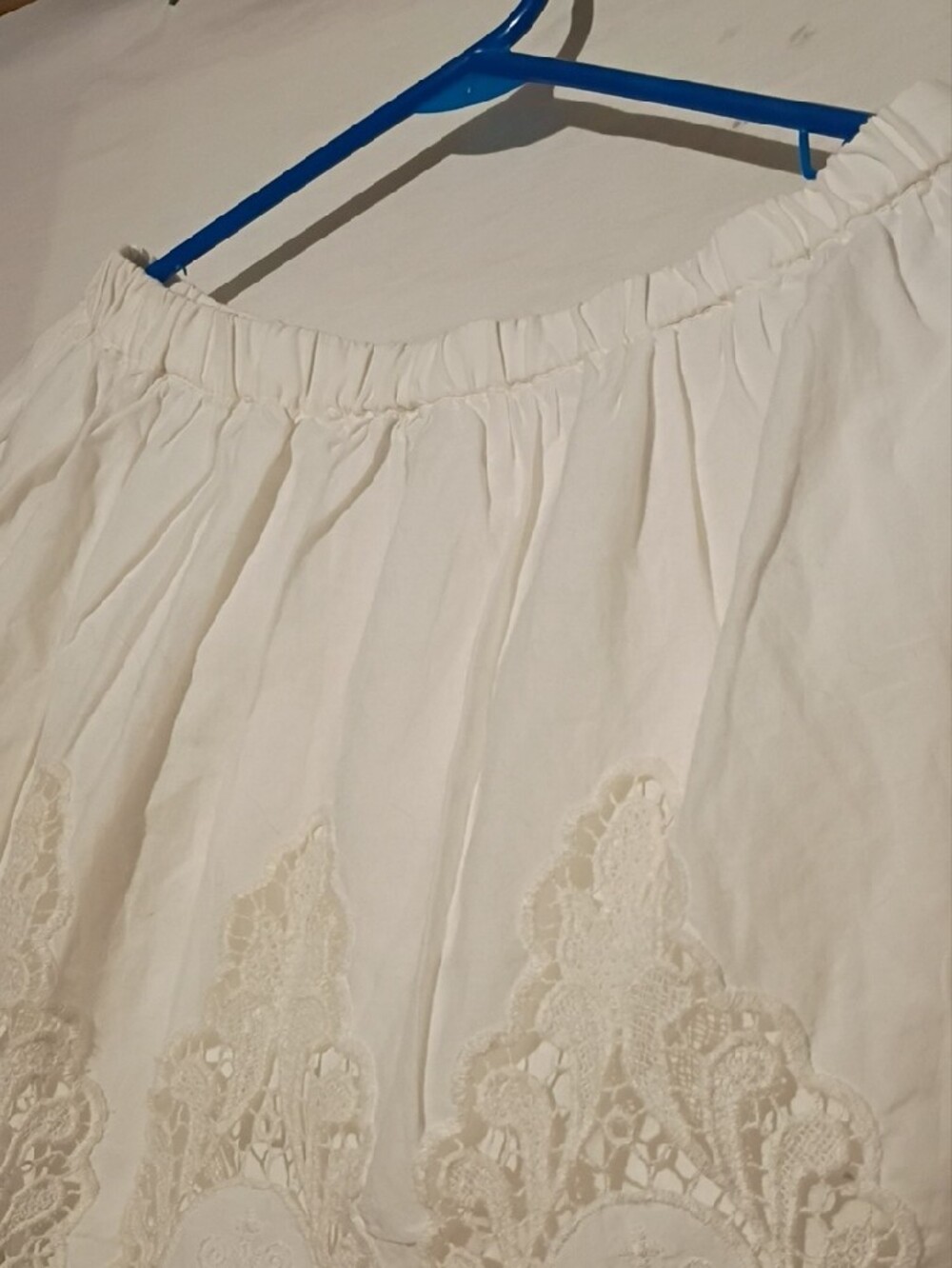 hinge White Cotton Lace-Trim Circle Mini Skirt, Sz 8, NWOT - Picture 2 of 11